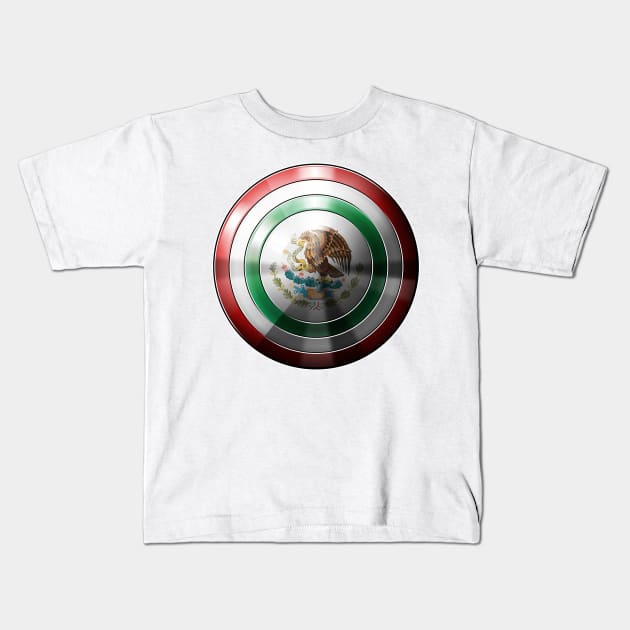 Captain Mexico shield Kids T-Shirt by HEJK81